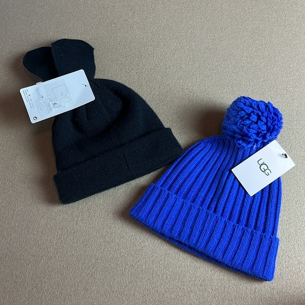 Nike and UGG Kids Beanie Set - Black and Blue- Nike Infant - UGG 4-6 years - Picture 2 of 7